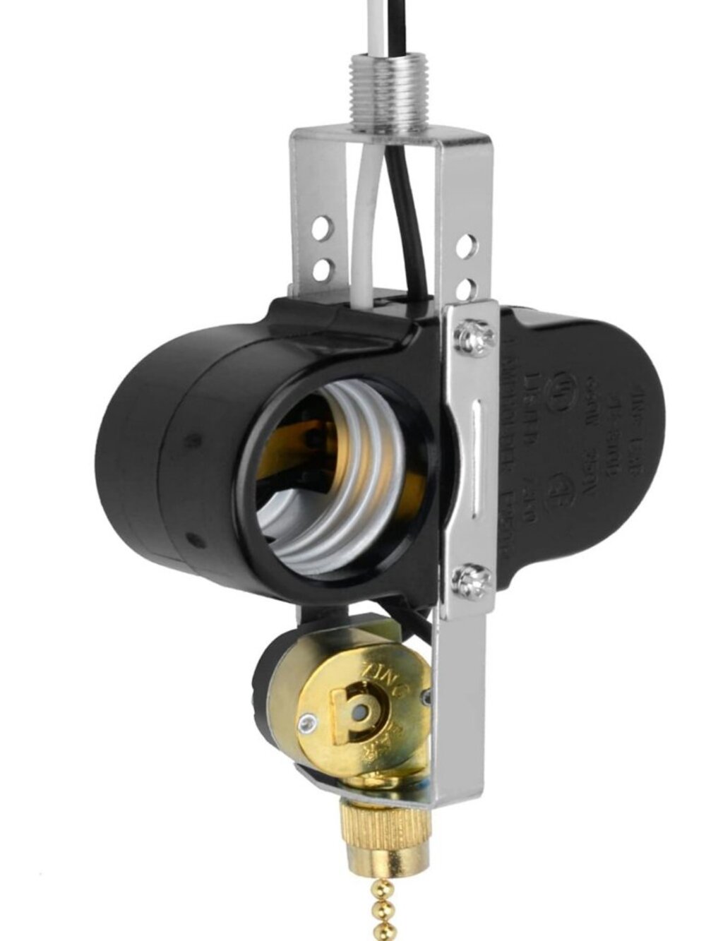 Ceiling Fan Light Pull Chain Switch Replacement, 660W Lamp Socket Parts - Brass